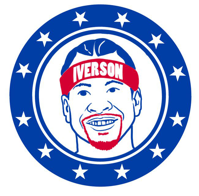 Philadelphia 76ers Iverson Logo DIY iron on transfer (heat transfer)